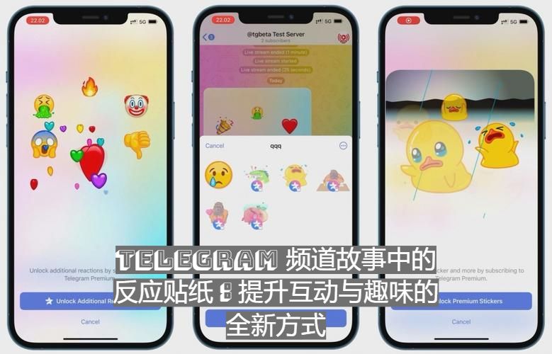 Telegram 頻道故事中的反響貼紙：進步互動與興趣的全新方法